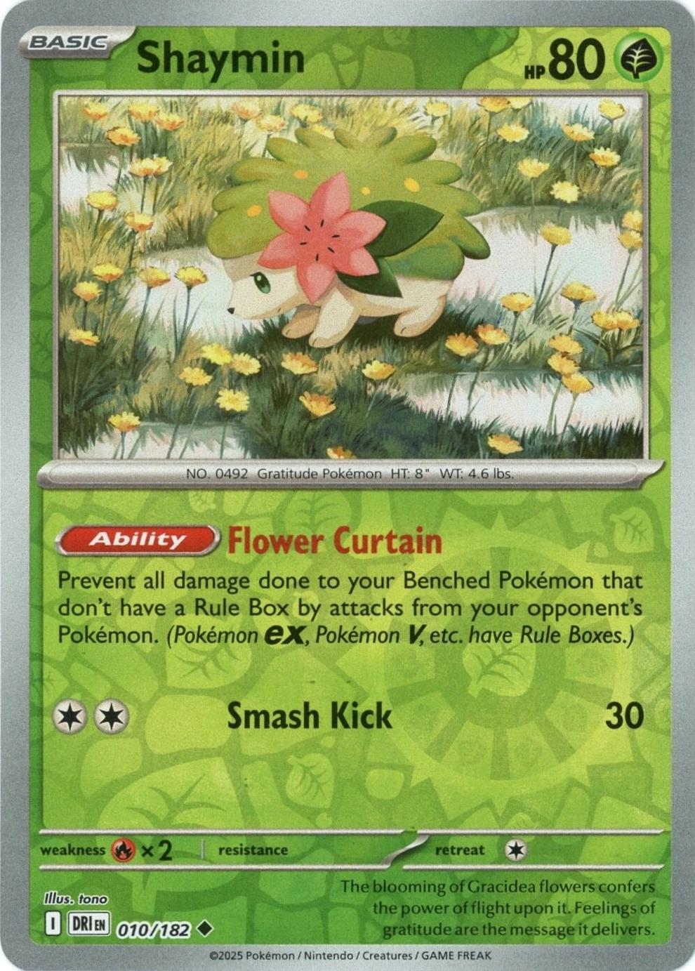 Shaymin [Non Holo & Reverse Holo] - 10 (DRI)