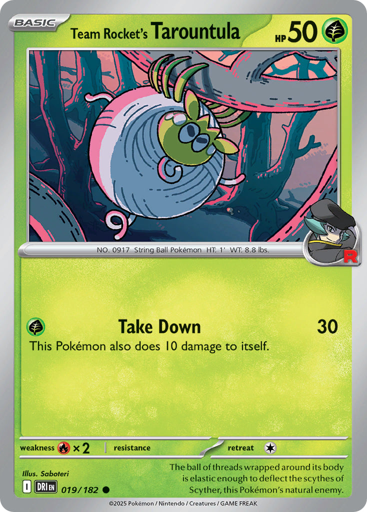Team Rocket's Tarountula [Non Holo & Reverse Holo] - 19 (DRI)