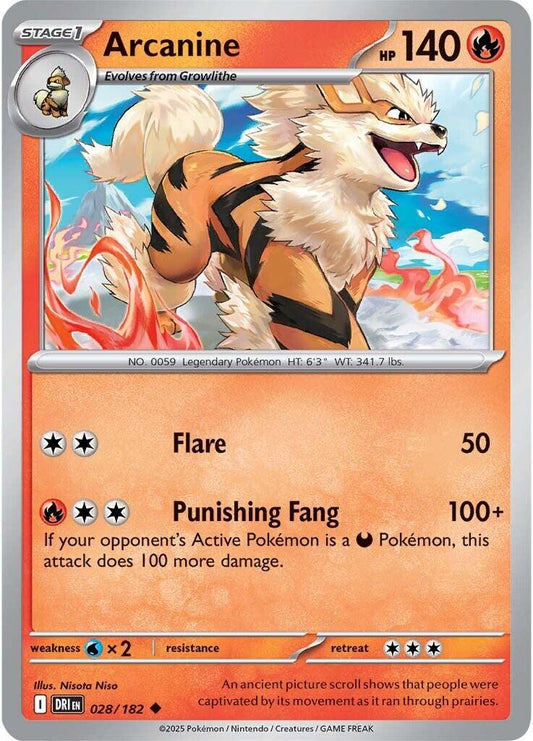 Arcanine [Non Holo & Reverse Holo] - 28 (DRI)