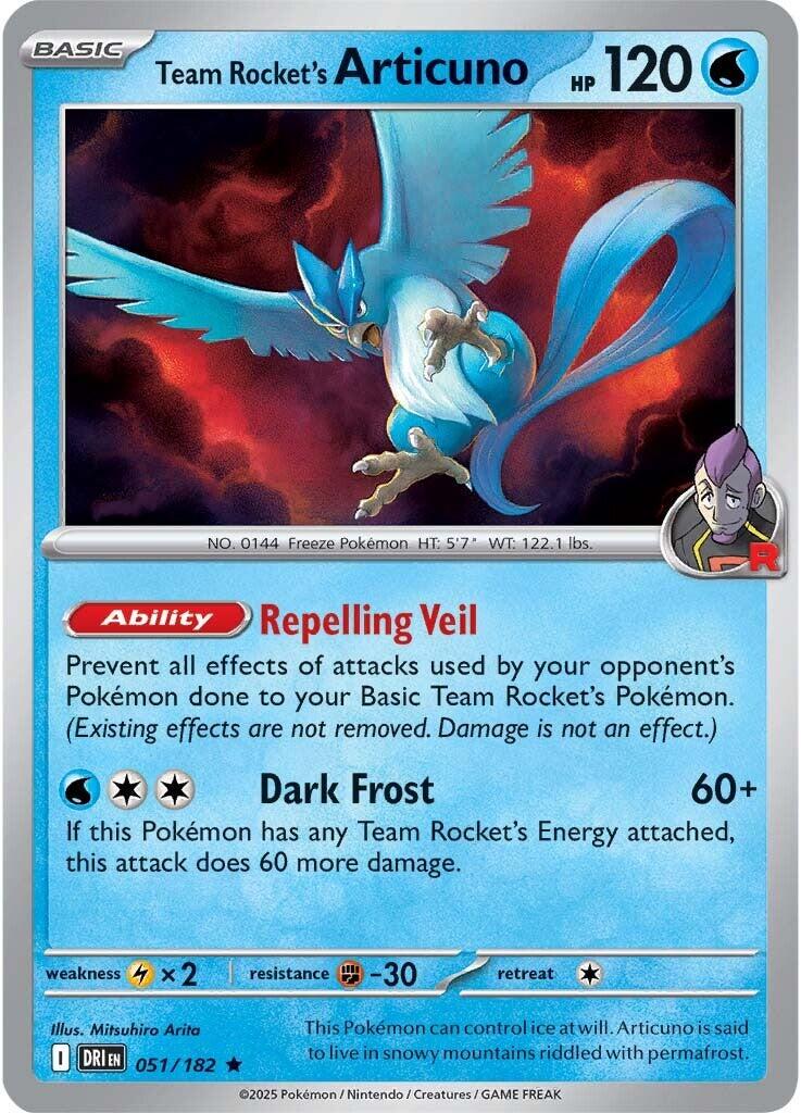Team Rocket's Articuno [Holo & Reverse Holo]  - 51 (DRI)