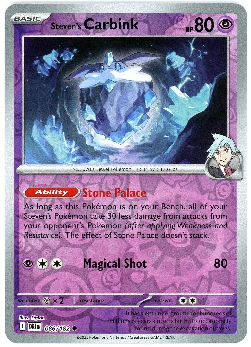 Steven's Carbink [Non Holo & Reverse Holo] - 86 (DRI)
