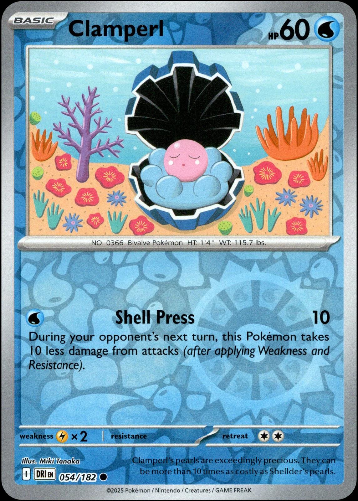 Clamperl [ Non Holo & Reverse Holo] - 54 (DRI)