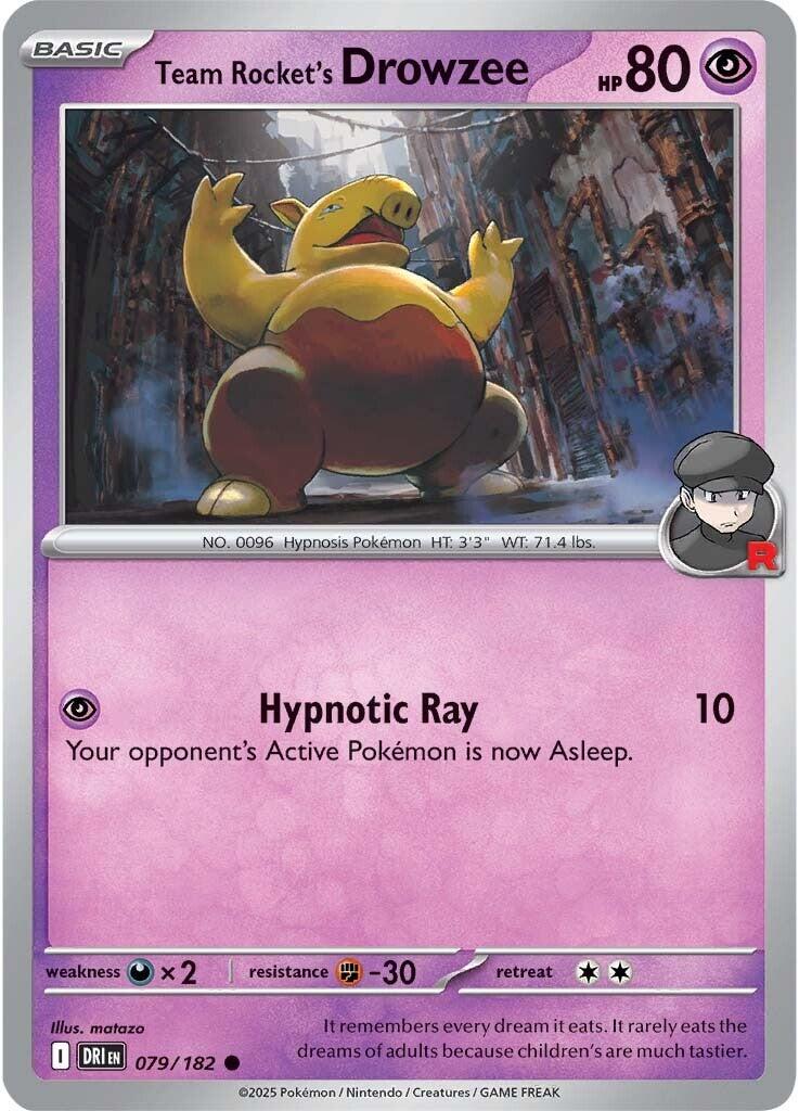 Team Rocket's Drowzee [Non Holo & Reverse Holo] - 79 (DRI)