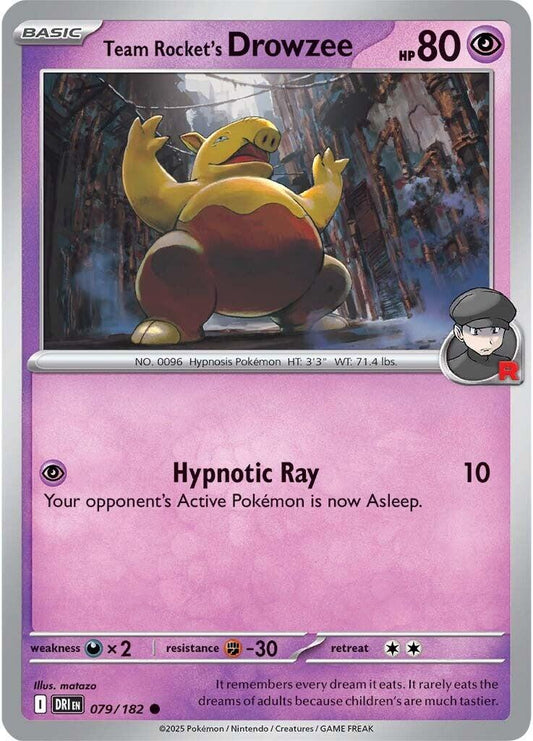 Team Rocket's Drowzee [Non Holo & Reverse Holo] - 79 (DRI)