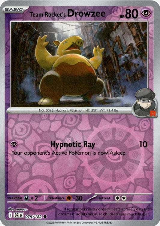 Team Rocket's Drowzee [Non Holo & Reverse Holo] - 79 (DRI)
