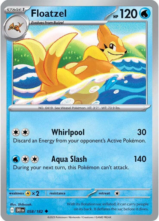 Floatzel [Non Holo & Reverse Holo] - 58 (DRI)