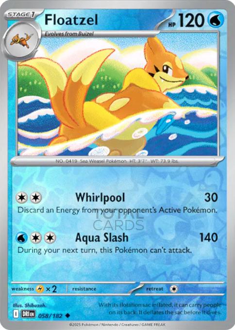 Floatzel [Non Holo & Reverse Holo] - 58 (DRI)
