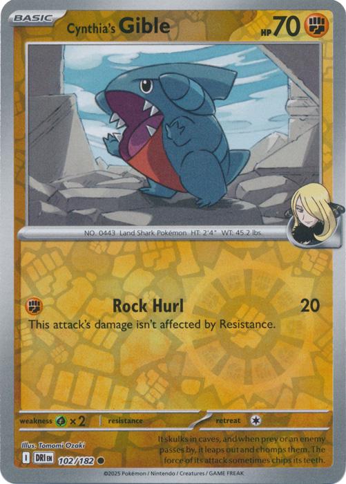 Cynthia's Gible [Non Holo & Reverse Holo] - 102