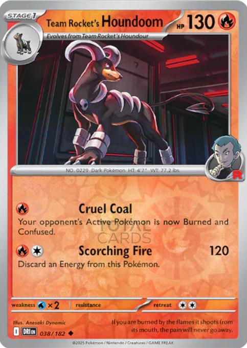 Team Rocket's Houndoom [Non Holo & Reverse Holo] - 38 (DRI)