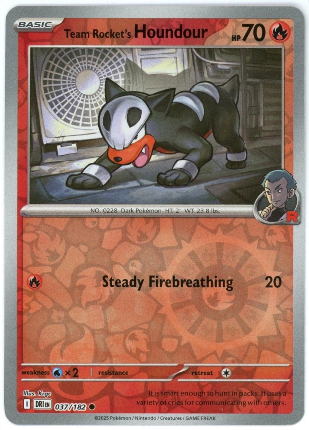Team Rocket's Houndour [Non Holo & Reverse Holo] - 37 (DRI)