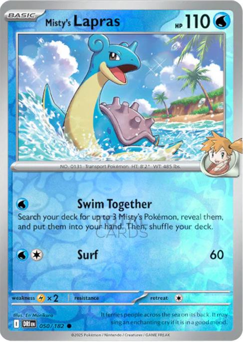 Misty's Lapras [Non Holo & Reverse Holo] - 50 (DRI)
