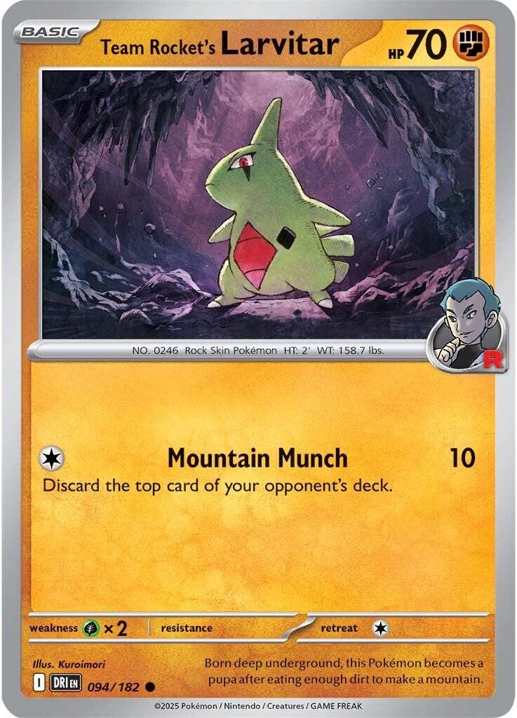 Team Rocket's Larvitar [Non Holo & Reverse Holo] - 94 (DRI)