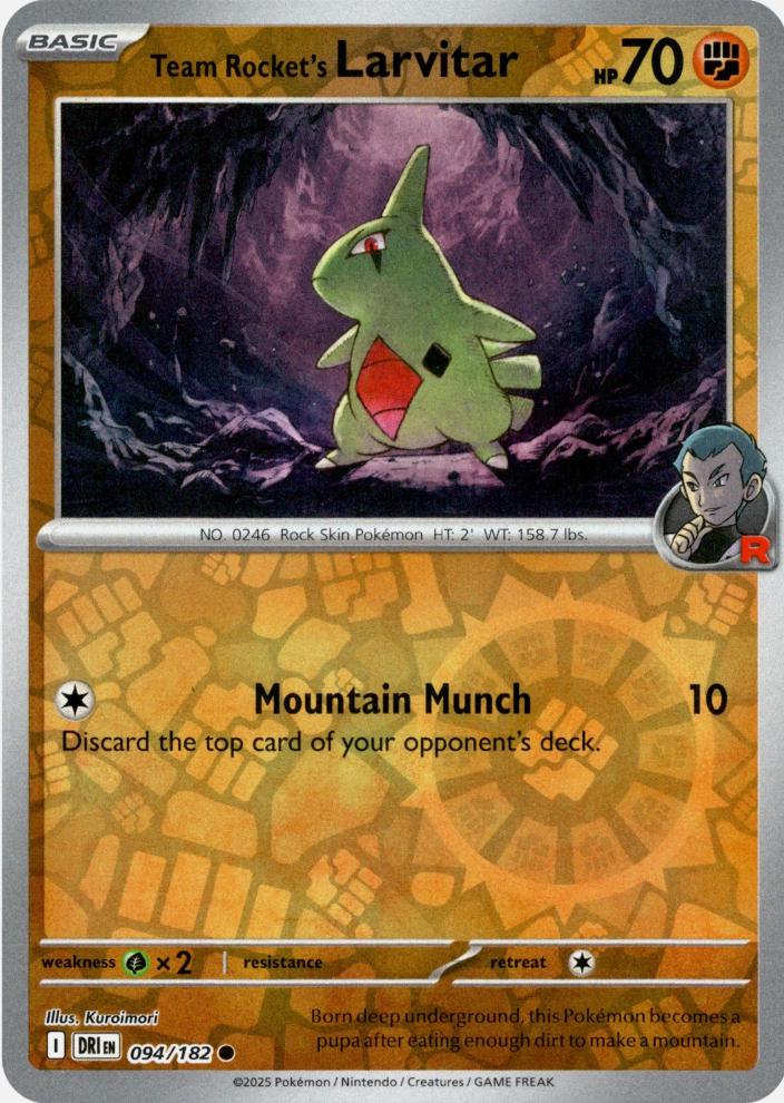 Team Rocket's Larvitar [Non Holo & Reverse Holo] - 94 (DRI)