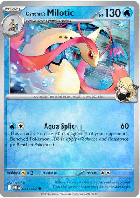 Cynthia's Milotic [Non Holo & Reverse Holo] - 53 (DRI)