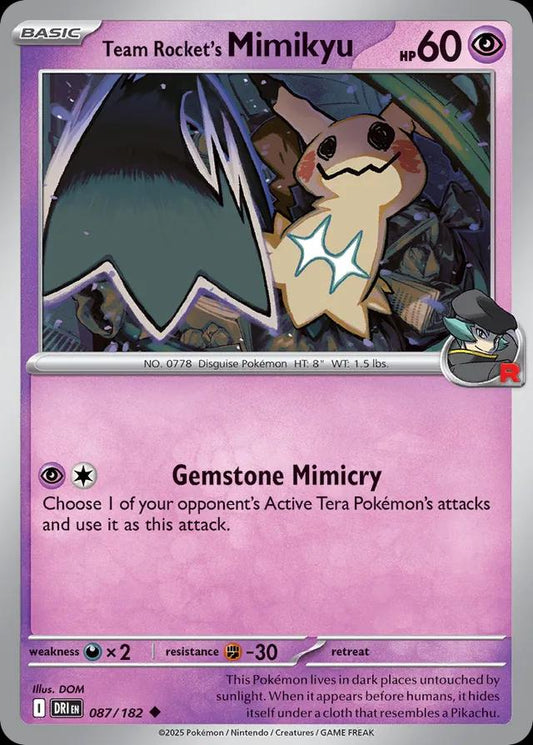 Team Rocket's Mimikyu [Non Holo & Reverse Holo] - 87 (DRI)