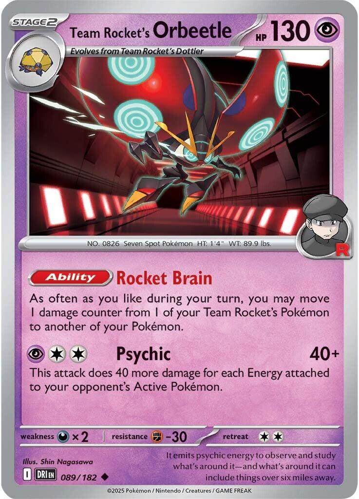 Team Rocket's Orbeetle [Non Holo & Reverse Holo] - 89 (DRI)