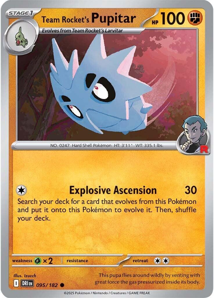 Team Rocket's Pupitar [Non Holo & Reverse Holo] - 95 (DRI)