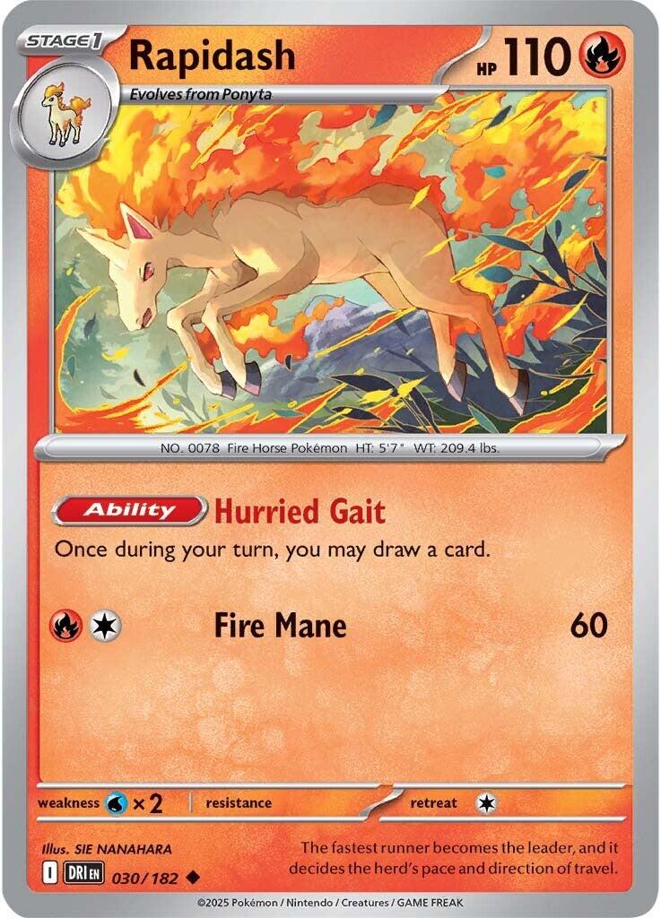 Rapidash [Non Holo & Reverse Holo] - 30 (DRI)