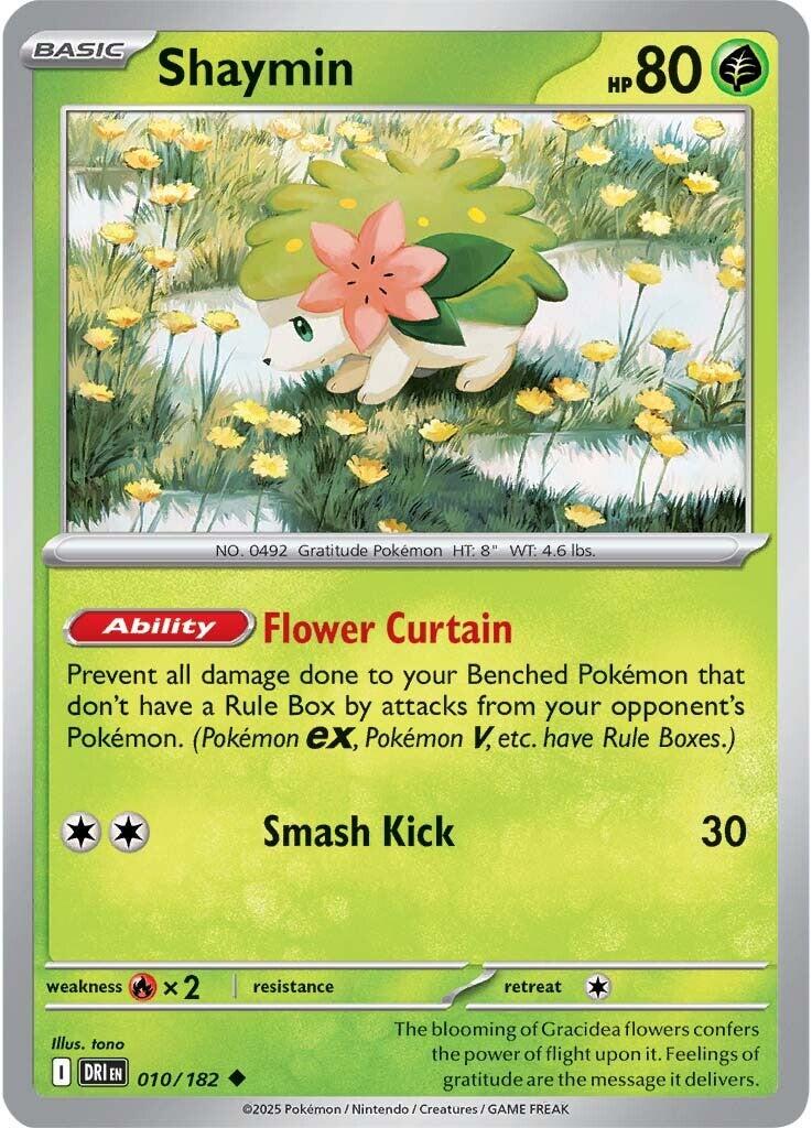 Shaymin [Non Holo & Reverse Holo] - 10 (DRI)