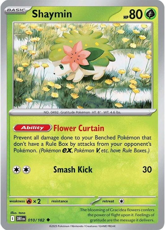 Shaymin [Non Holo & Reverse Holo] - 10 (DRI)