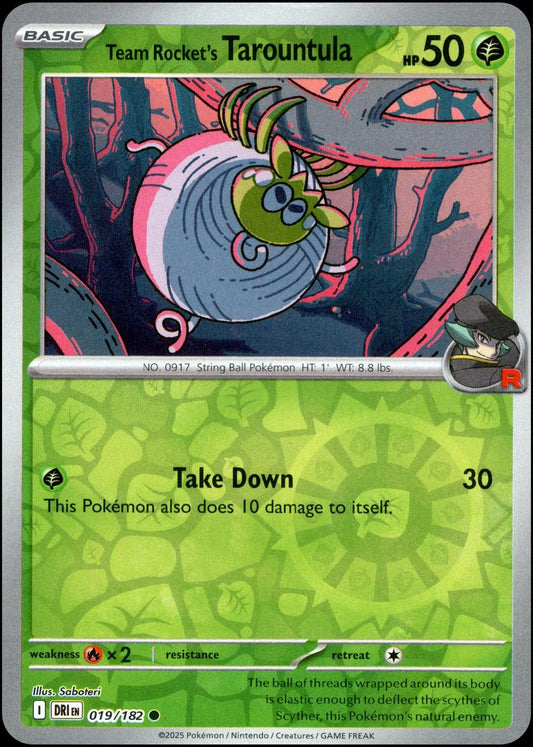 Team Rocket's Tarountula [Non Holo & Reverse Holo] - 19 (DRI)